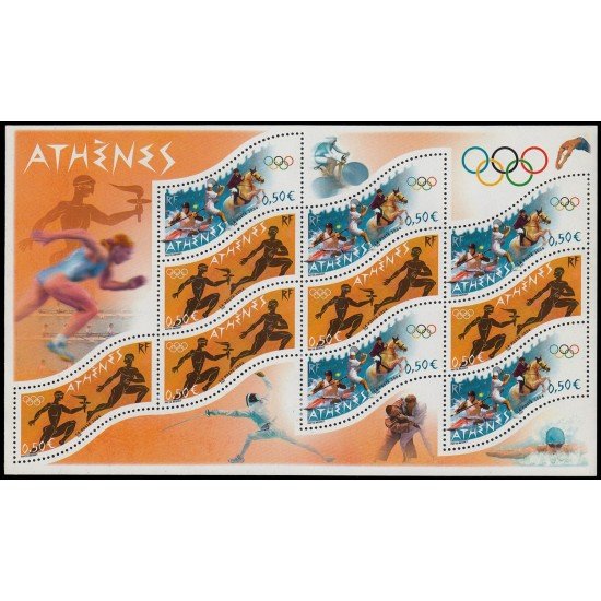 France Francia HB 73 2004 Juegos olímpicos de Atenas Grecia MNH France Francia HB 73 2004 Juegos olímpicos de Atenas Grecia MNH