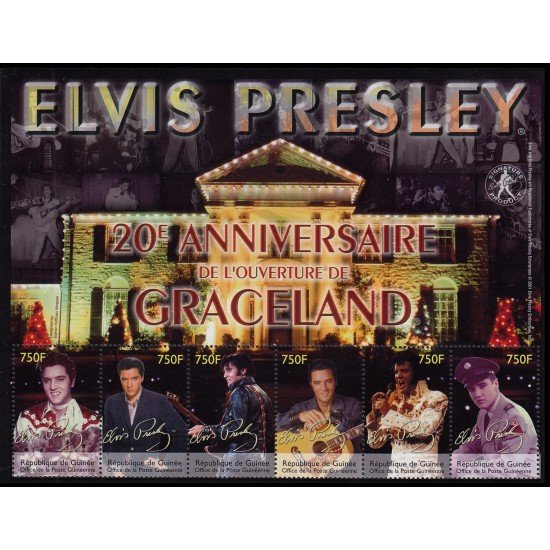Guinea Guinee 2516/21  2002 Música Elvis Presley MNH