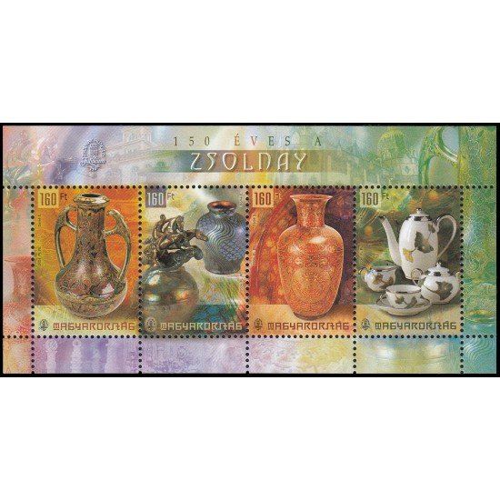 Hungría Hungary 3941/44 2004 150 aniv. de la fábrica de porcelana Zsolnay MNH