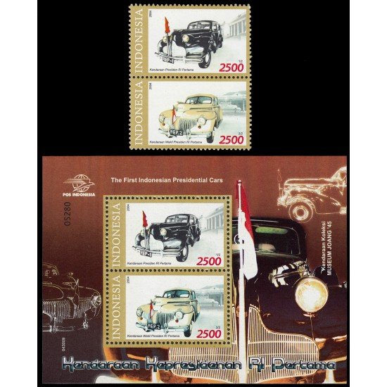 Indonesia 2107/08 + HB 194 2004 Coches presidenciales MNH