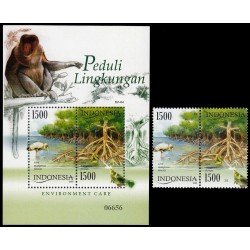 Indonesia 2143/44 + HB 202 2005 Protección de la fauna y flora MNH Indonesia 2143/44 + HB 202 2005 Protección de la fauna y flora MNH