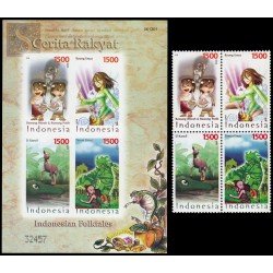 Indonesia 2163/66 + HB 202 2006 Cuentos y leyendas MNH Indonesia 2163/66 + HB 202 2006 Cuentos y leyendas MNH