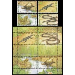 Moldavia 453/56 + HB 37 2005 Fauna Reptiles MNH Moldavia 453/56 + HB 37 2005 Fauna Reptiles MNH