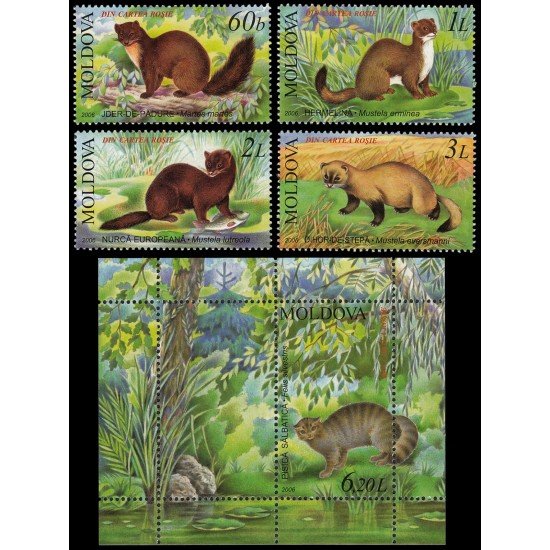 Moldavia 484/87 + HB 38 2006 Fauna protegida MNH