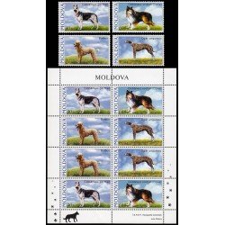 Moldavia 489/92 + Hoja con 2 series 2006 Fauna Perros MNH Moldavia 489/92 + Hoja con 2 series 2006 Fauna Perros MNH