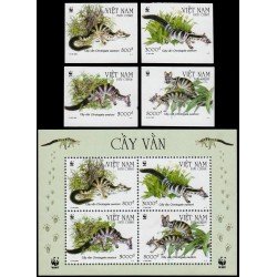 Vietnam 2168/71 2005 Fauna Protección de la naturaleza Civeta MNH Vietnam 2168/71 2005 Fauna Protección de la naturaleza Civeta MNH