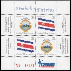 Costa Rica 806/07 2006 Símbolos nacionales Hoja con 2 series MNH