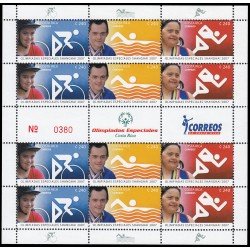 Costa Rica 841/43 2007 Juegos Olimpicos especiales en Shangai Hoja con 4 series MNH Costa Rica 841/43 2007 Juegos Olimpicos especiales en Shangai Hoja con 4 series MNH