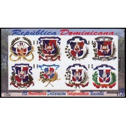 Rep. Dominicana HB 76 2020 175 aniv. de la Declaración de Independencia Escudos de Armas MNH