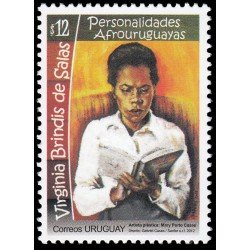 Uruguay 2593 2012 Personalidades Virginia Brindis de Salas escritora y poeta afro-uruguayana MNH