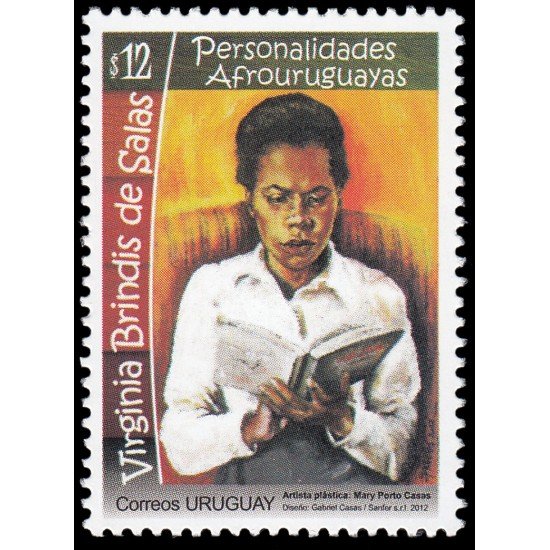 Uruguay 2593 2012 Personalidades Virginia Brindis de Salas escritora y poeta afro-uruguayana MNH