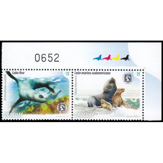 Uruguay 2693/94 2014 Fauna marina MNH