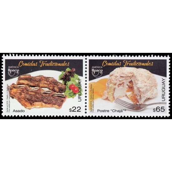 Uruguay 2959 /60 2019 Serie América UPAEP Comidas tradicionales MNH