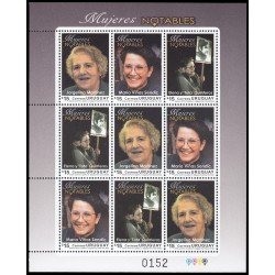 Uruguay 2616/18 2013 Personalidades Mujeres célebres Hoja con 3 series MNH