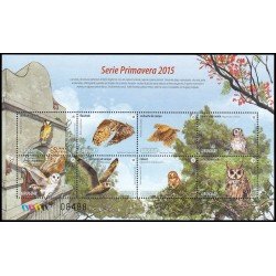 Uruguay 2747/54 2015 Fauna Rapaces nocturnas Serie Primavera MNH