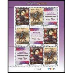 Uruguay 2778/80 2015 Personalidades Mujeres notables Hoja con 3 series MNH Uruguay 2778/80 2015 Personalidades Mujeres notables Hoja con 3 series MNH