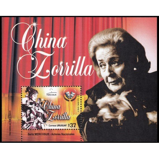 Uruguay HB 93 2011 Mercosur Personalidades China Zorrilla actriz MNH