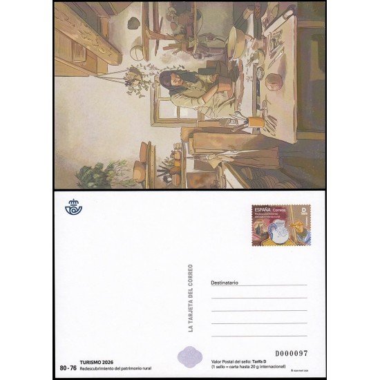 España Tarjetas del Correo y de Iniciativa Privada 199 2026 Turismo Redescubrimiento del patrimonio rural