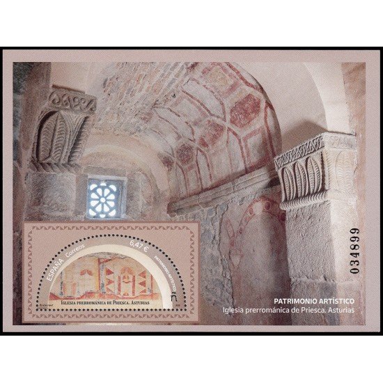 España Spain 5896 2026 Patrimonio artístico Iglesia prerrománica de Priesca Asturias MNH