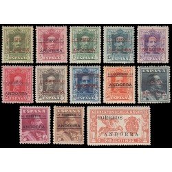 Andorra Española 1/13 1928 Alfonso XIII Pegaso De la serie 1/14 a falta del valor 14 MH Andorra Española 1/13 1928 Alfonso XIII Pegaso De la serie 1/14 a falta del valor 14 MH