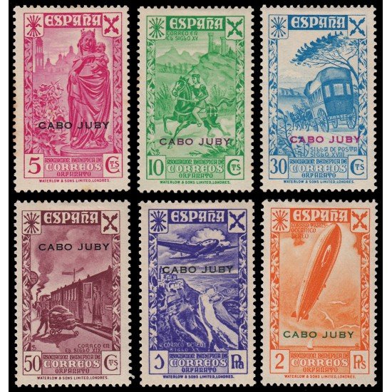 Cabo Juby B 1/6 1938 Historia del Correo Beneficencia MH