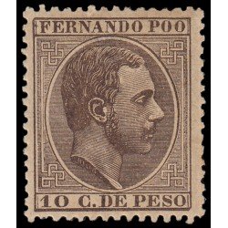 Fernando Poo 8 1882/89 Alfonso XII MH Fernando Poo 8 1882/89 Alfonso XII MH