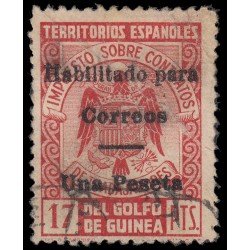 Guinea Española 259L 1939 - 1941 Escudo Shield Usado Guinea Española 259L 1939 - 1941 Escudo Shield Usado