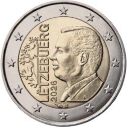 Luxemburgo 2026 2 € euros conmemorativos  Gran Duque Guillermo