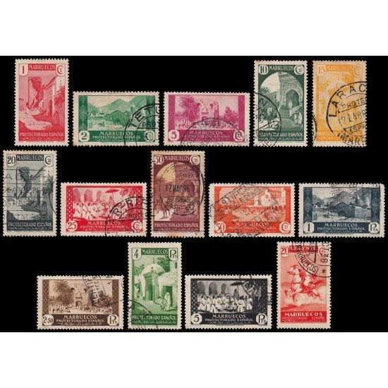 Marruecos Morocco  133/47 1933-35 Vistas y paisajes Falta valor 141 Usados