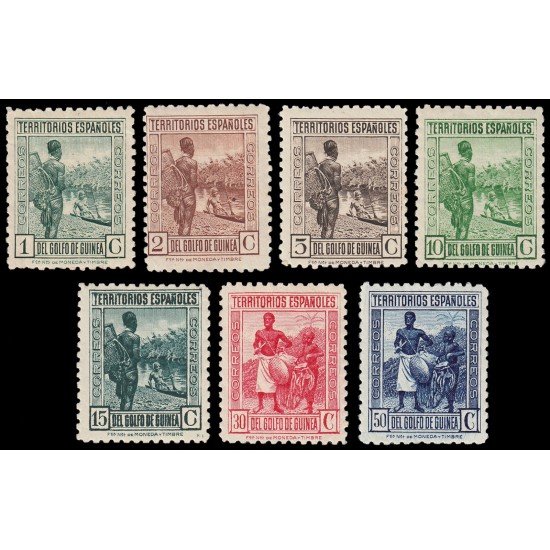 Guinea Española 244/50 1934-41 Tipos Diversos MNH