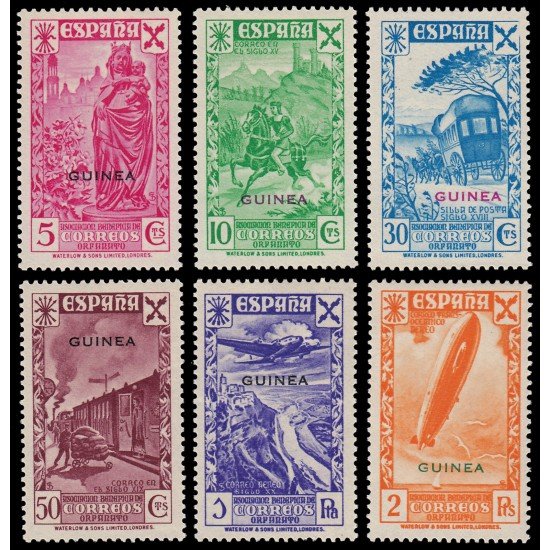 Guinea Española Beneficencia 1/6 1938 Historia del correo MNH