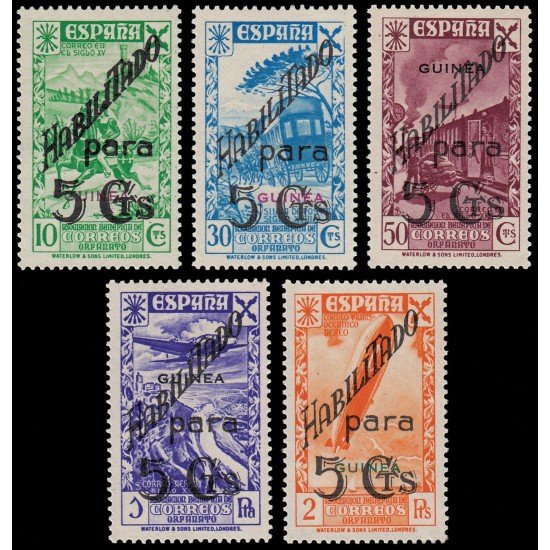 Guinea Española Beneficencia 7/11 1941 Historia del correo MNH