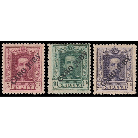 Ex Colonias Españolas Cabo Juby 22/25 1925 Sellos habilitados Falta valor 22 MH