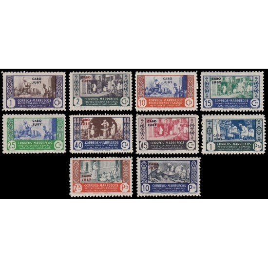 Cabo Juby 152/61 1946 Sellos de Marruecos habilitados Artesanía MNH