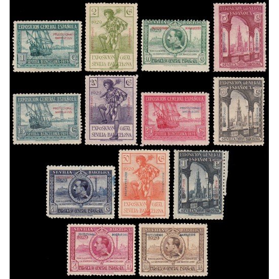 Marruecos Morocco 119/31 1929 Expo Sevilla Barcelona MNH