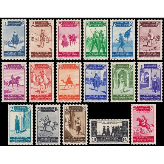 Marruecos Morocco 169/85 1937 Alzamiento Nacional MNH