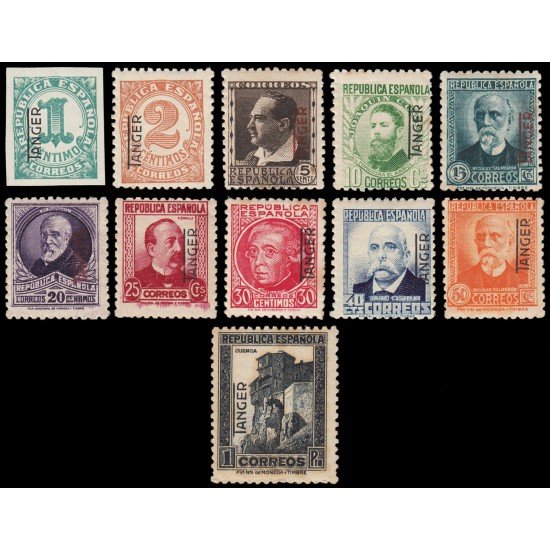 Tánger 85/95 1937-1938  Personajes Cifras MNH