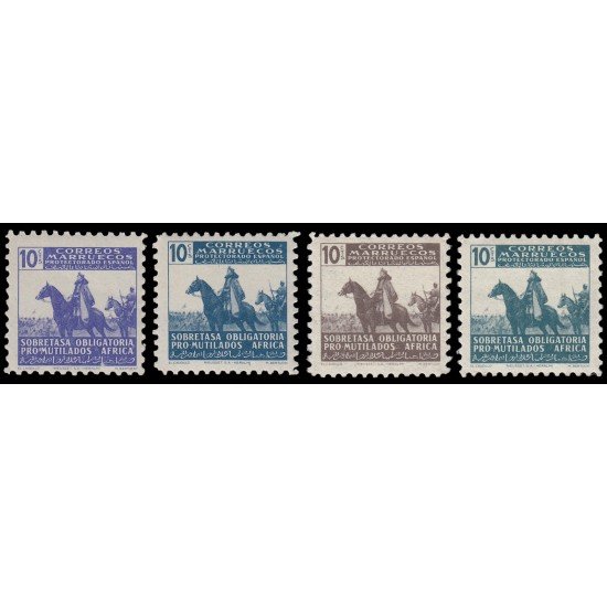 Marruecos Morocco Beneficencia B-22/25 1941 Mutilados de guerra MNH