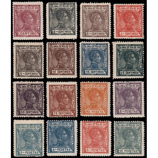 Río de Oro 18/33 1907 Alfonso XIII Tirada: 5000 Series MH