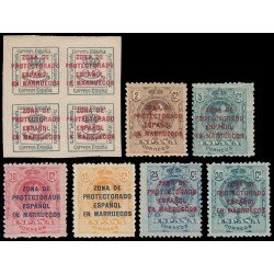Marruecos Morocco 57/63 1915 Alfonso XIII Corona real MNH Marruecos Morocco 57/63 1915 Alfonso XIII Corona real MNH