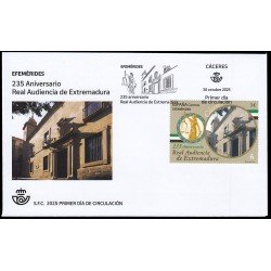 España Spain 5880 2025 Efemérides 235 Aniv. Real Auduencia de Extremadura SPD Sobre Primer Día España Spain 5880 2025 Efemérides 235 Aniv. Real Auduencia de Extremadura SPD Sobre Primer Día