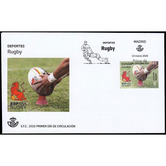 España Spain 5897 2026 Deportes Rugby SPD Sobre Primer Día