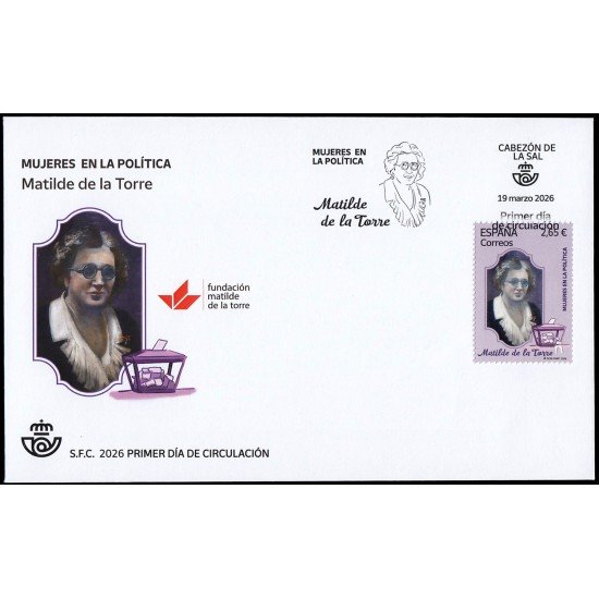 España Spain 5899 2026 Mujeres en la política Matilde de la Torre SPD Sobre Primer Día