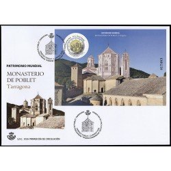 España Spain 5900 2026 Patrimonio mundial Monasterio de Poblet Tarragona SPD Sobre Primer Día