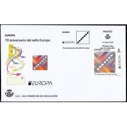 España Spain 5909 2026 Europa 70 aniv. del sello EUROPA SPD Sobre Primer Día Tarifa B
