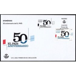 España Spain 5905 2026 Efemérides 50 años de EL PAÍS SPD Sobre Primer Día