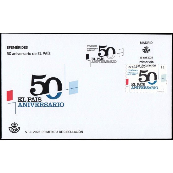 España Spain 5905 2026 Efemérides 50 años de EL PAÍS SPD Sobre Primer Día