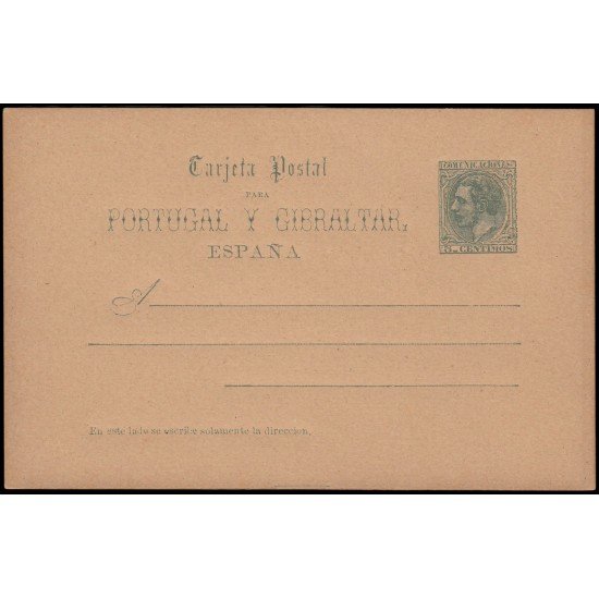 España Spain Entero Postal 13 1882