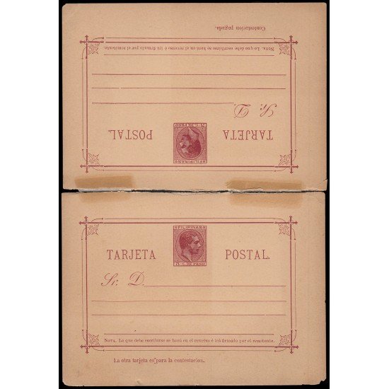 Filipinas Philippines Entero Postal 5 1889 AlfonsoXII