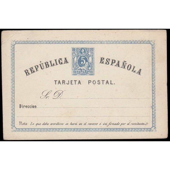 España Spain Entero Postal 3 1873